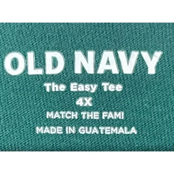 OLD NAVY Men's Christmas Pajama Set 4X Santa Green Plaid T-Shirt & Fleece Pants - Picture 4 of 14